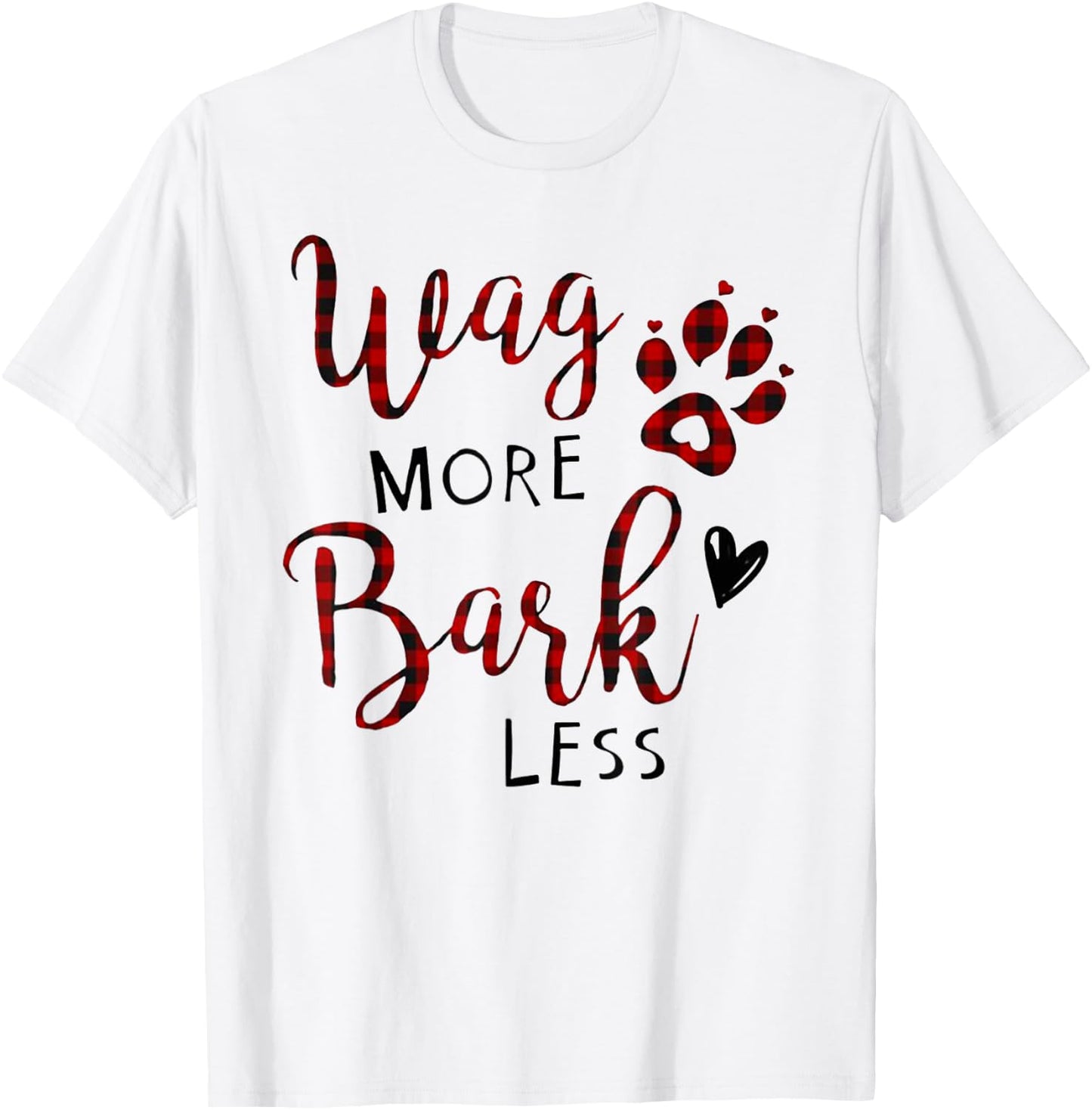 Funny Wag More Bark Less T Shirt Gift Men T-Shirt - T-Shirt | White