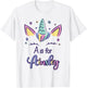 First Name Ainsley Personalized A Is For Ainsley T-Shirt - T-Shirt | White