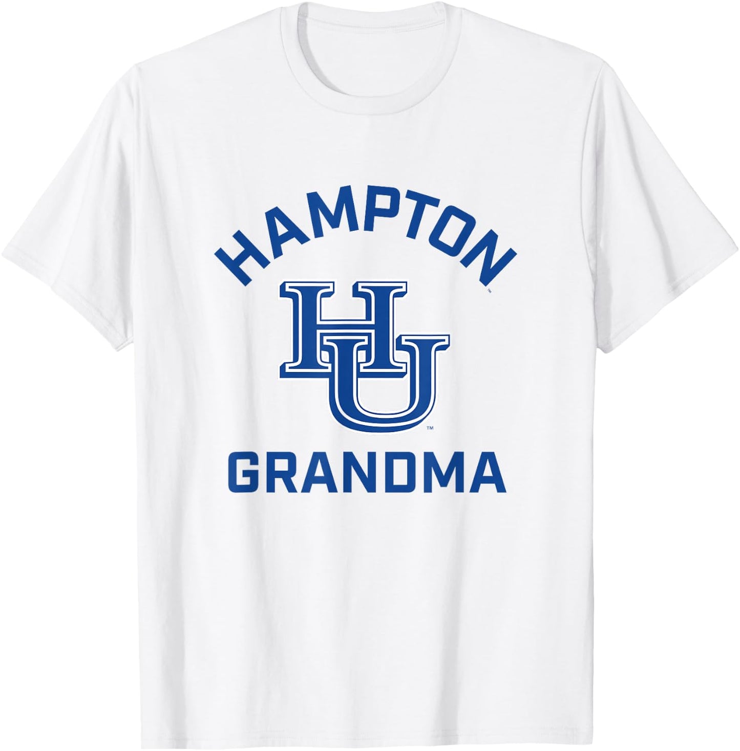 Hampton University Pirates Arched Grandma T-Shirt - T-Shirt | White