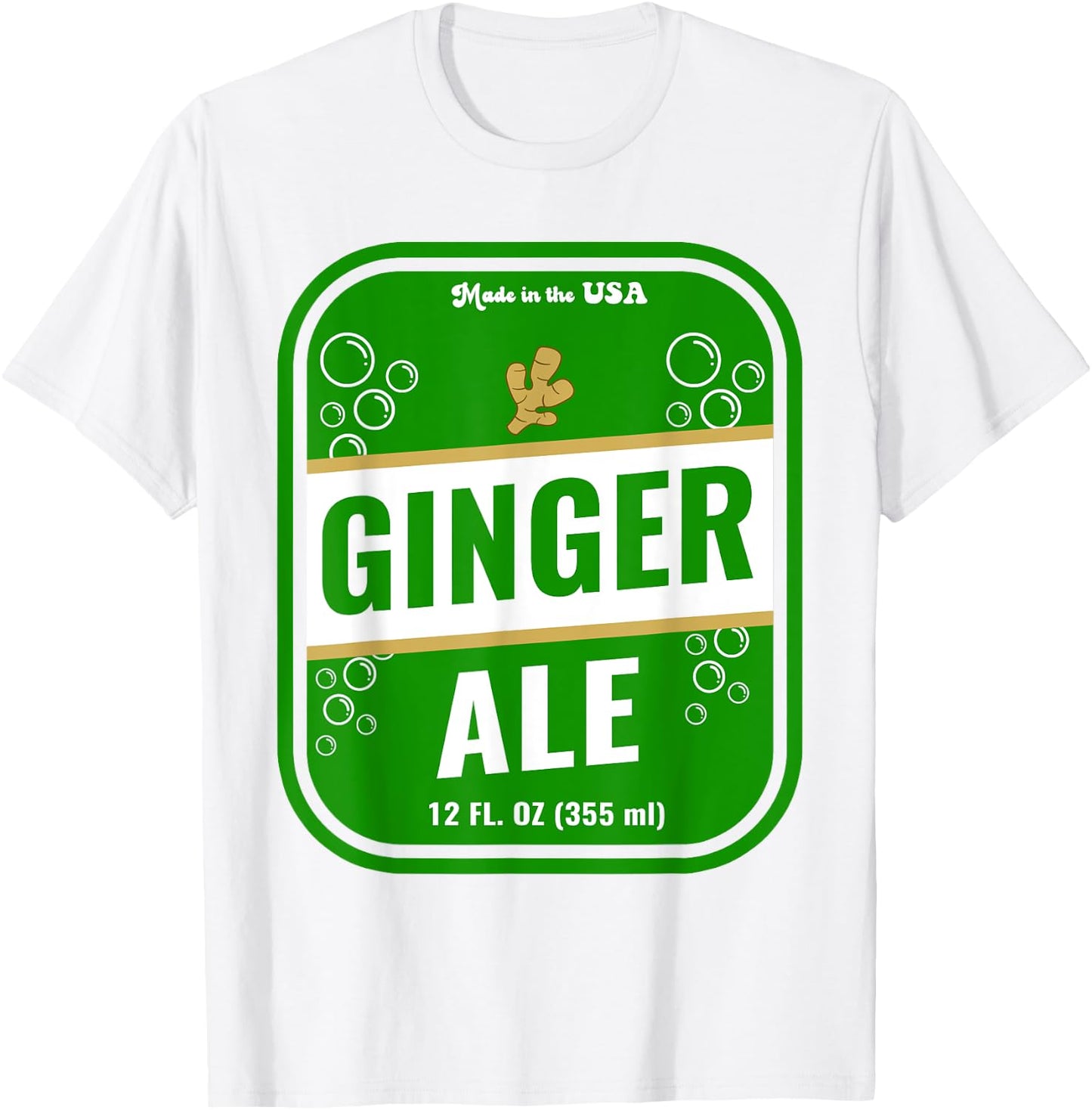 Halloween Costume Ginger Ale Unique Costume Idea T-Shirt - T-Shirt | White