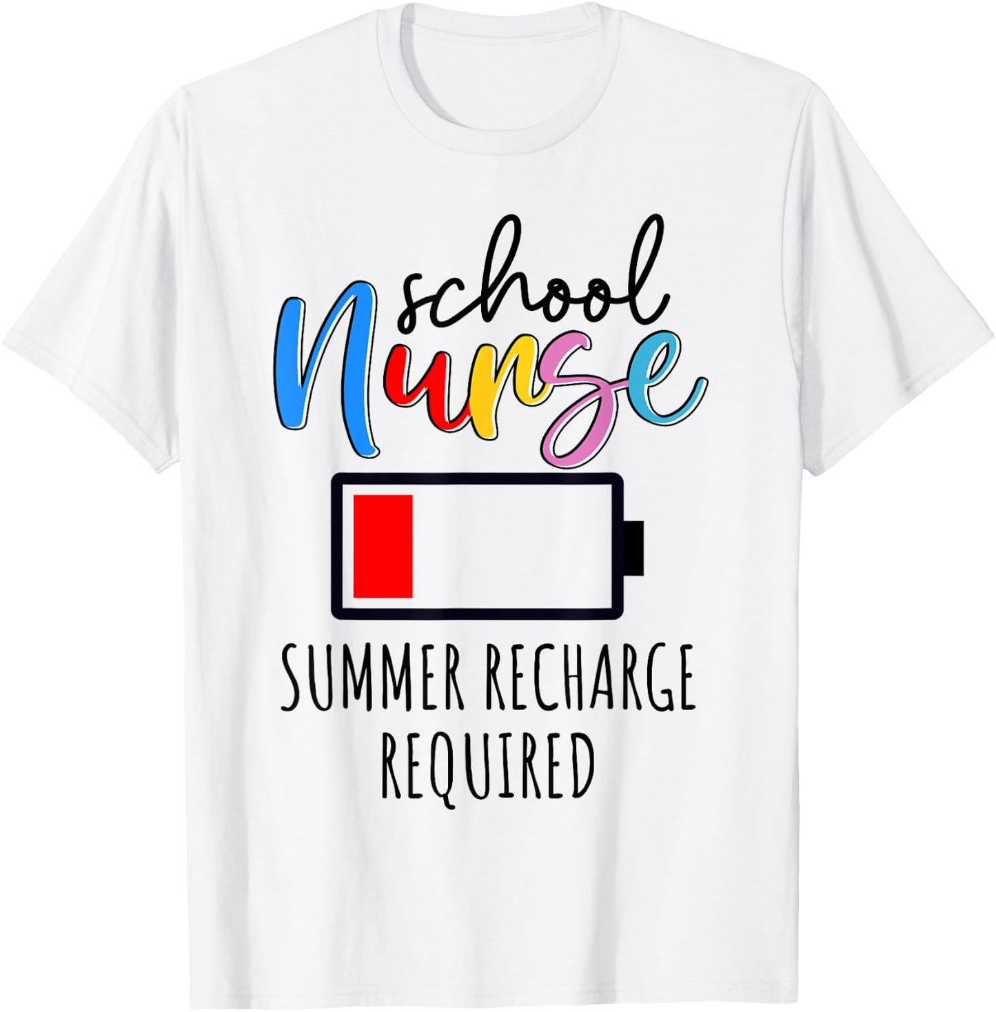 School Nurse Summer Recharge Required Last day of School Women T-Shirt - T-Shirt | White