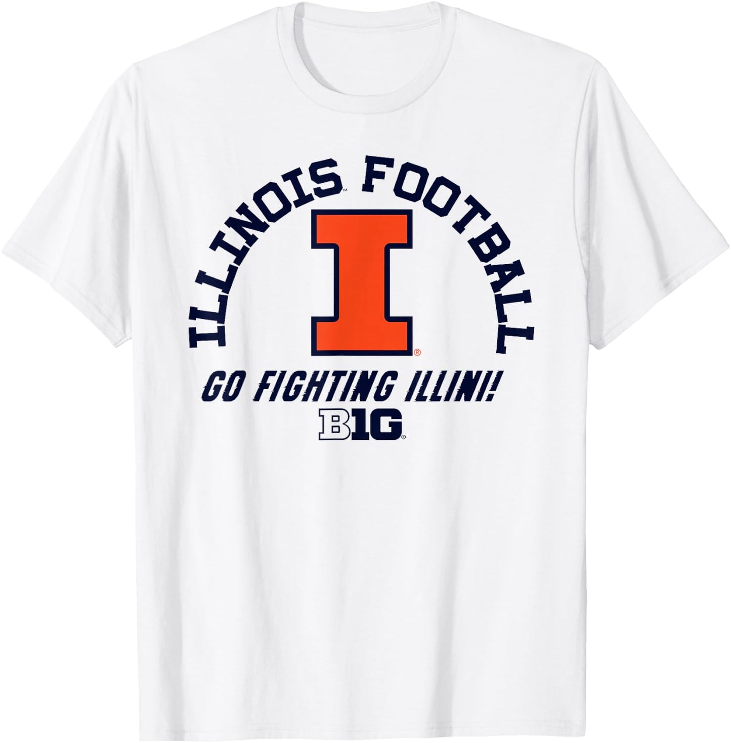 Illinois Fighting Illini Big 10 Football Officially Licensed T-Shirt - T-Shirt | White