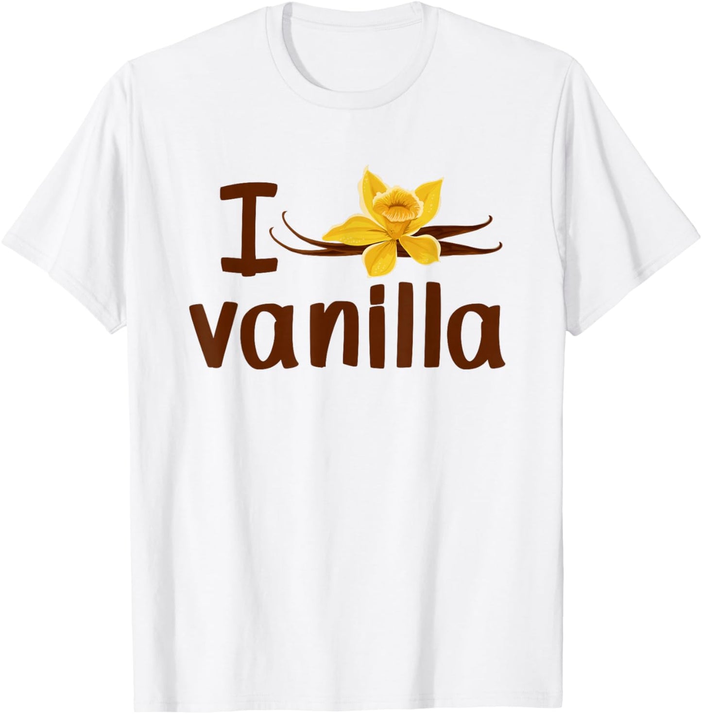 Fun Graphic I Love Vanilla T-Shirt - T-Shirt | White