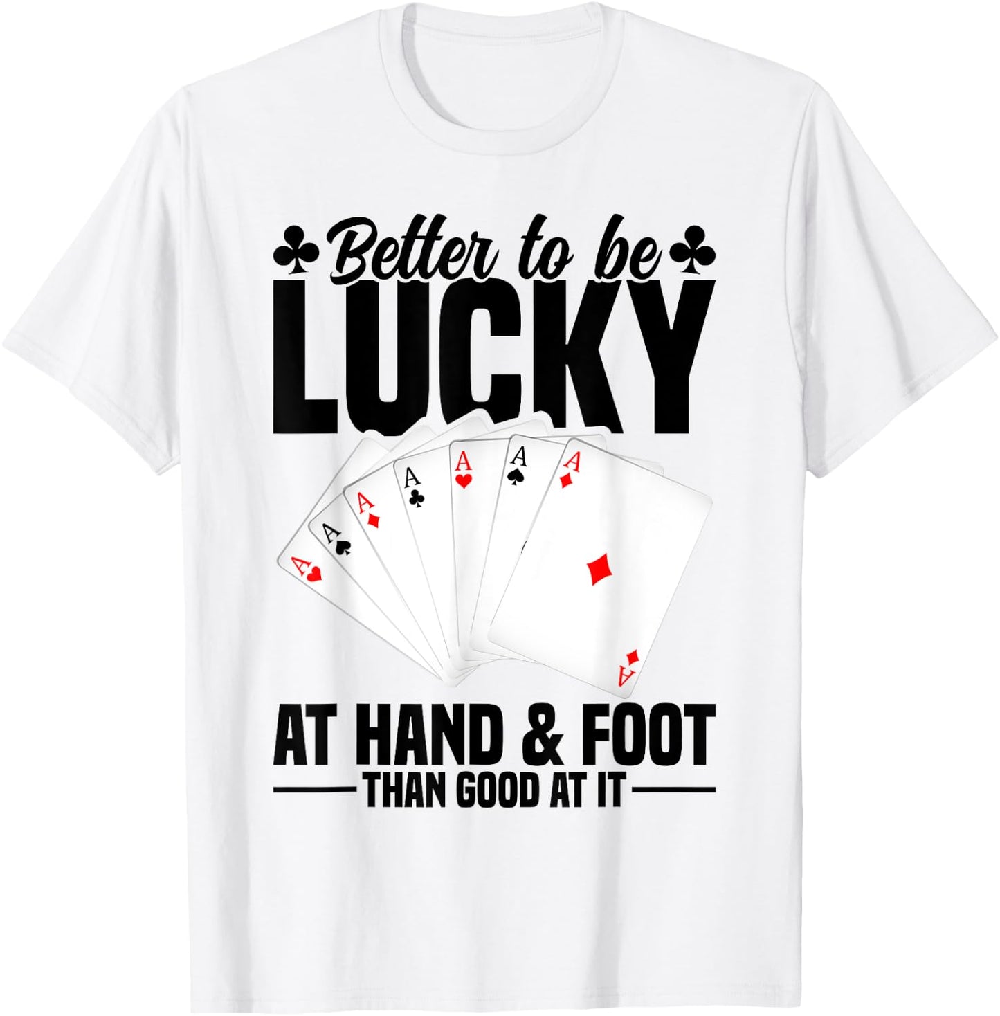 Hand and Foot Playing Cards Game Set Partner Hand Foot T-Shirt - T-Shirt | White