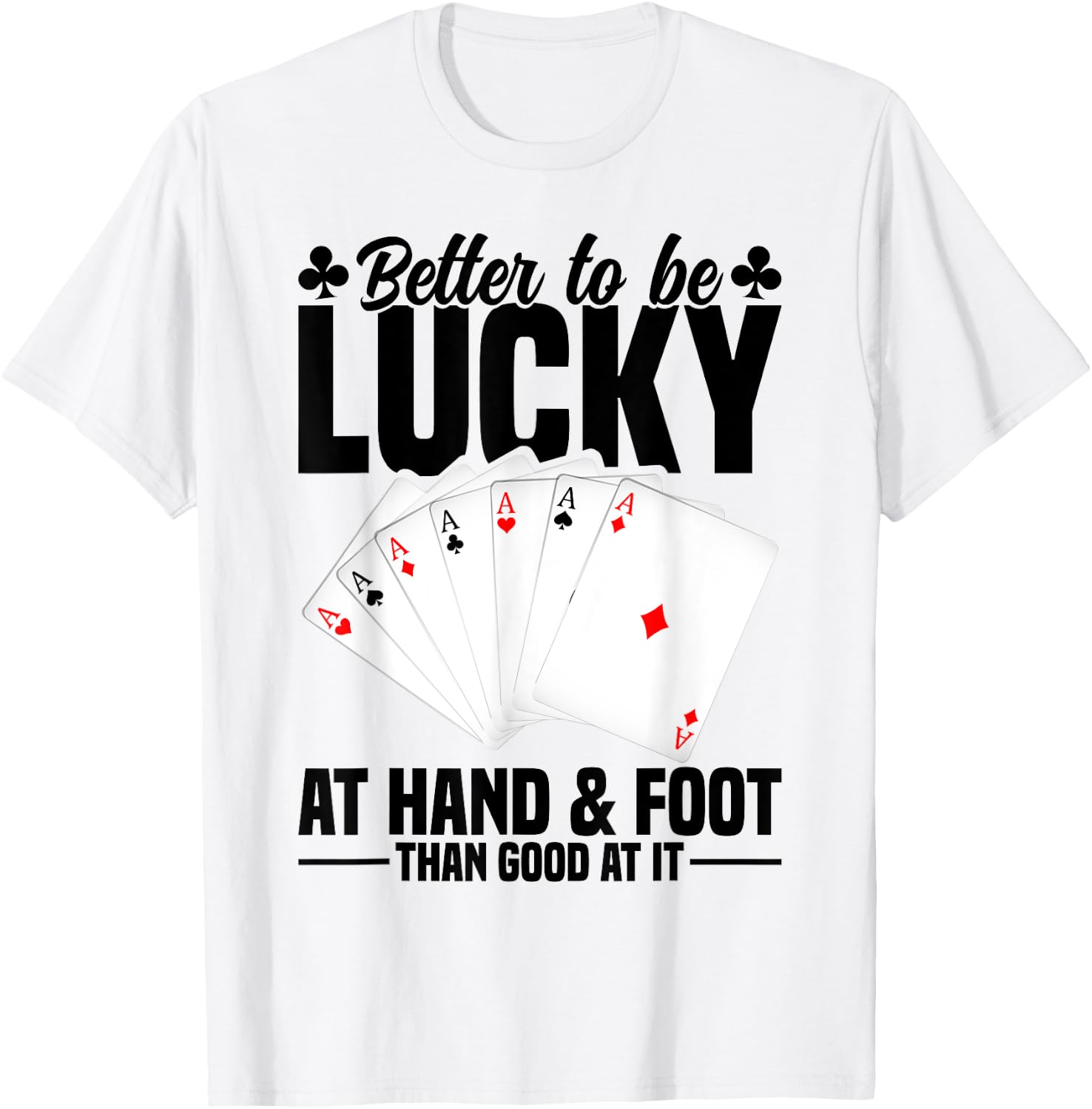 Hand and Foot Playing Cards Game Set Partner Hand Foot T-Shirt - T-Shirt | White