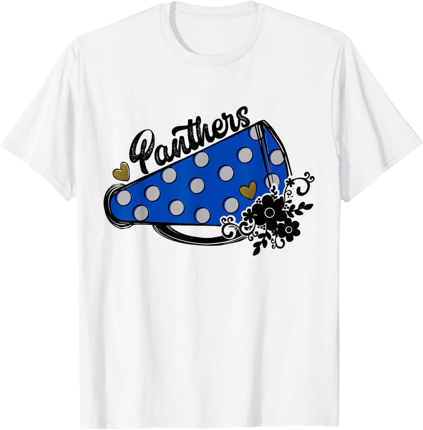 Cheerleader Cheer Panther School Sports Fan Team Spirit T-Shirt - T-Shirt | White