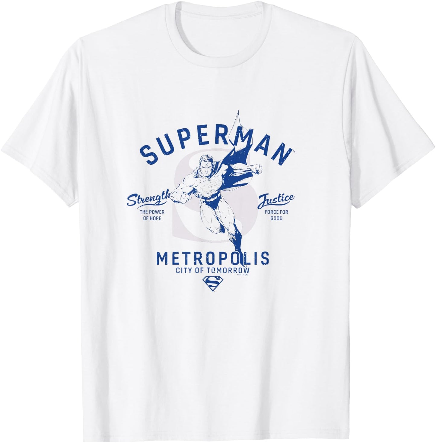 DC Comics Superman Metropolis City Of Tomorrow Vintage Logo T-Shirt - T-Shirt | White