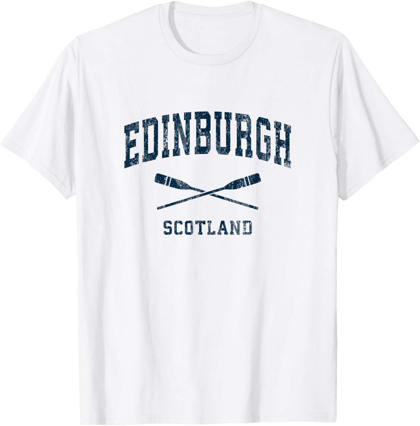 Edinburgh Scotland Vintage Nautical Paddles Sports Oars T-Shirt - T-Shirt | White