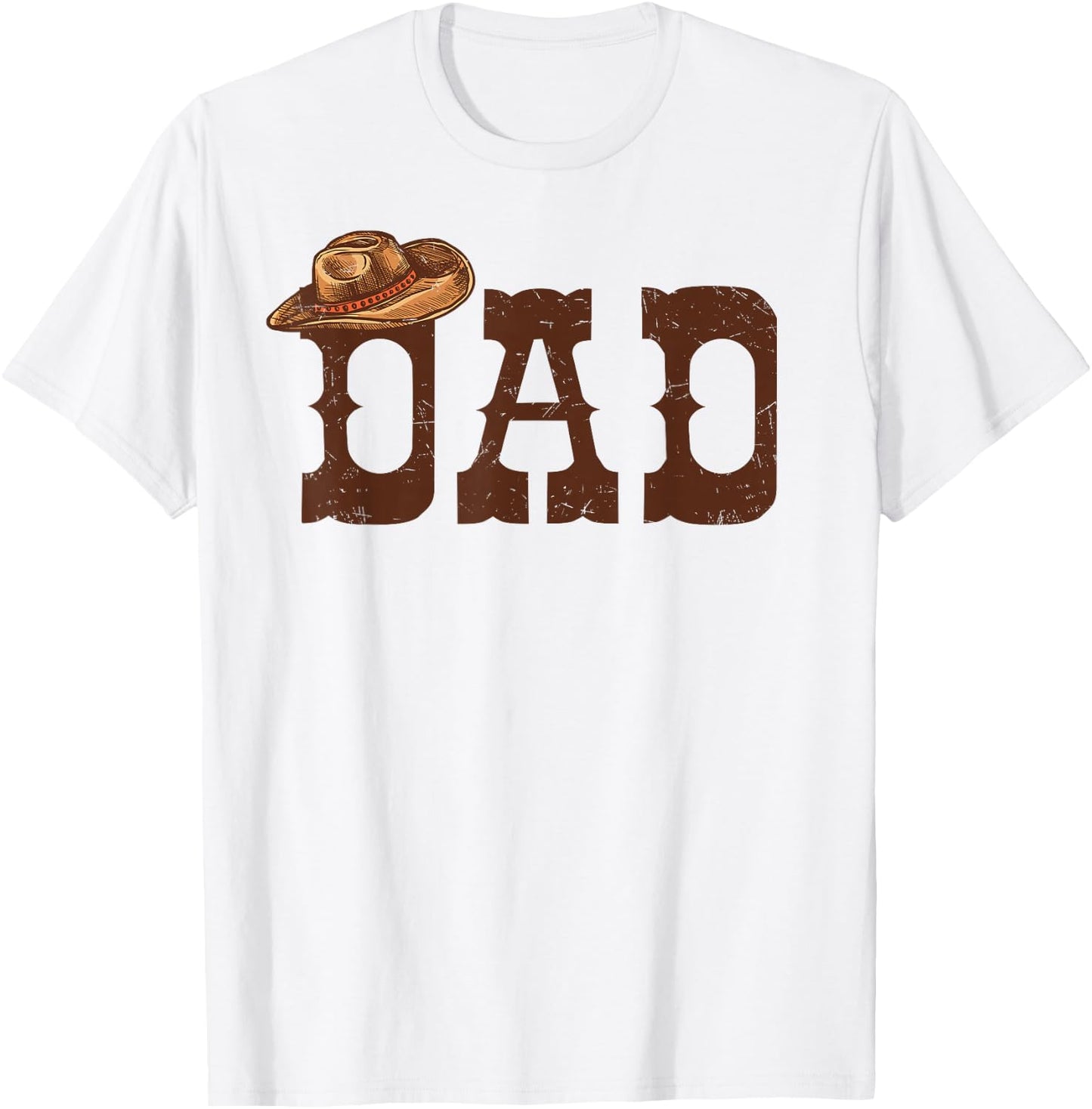 Dad Papa Western Family Matching Birthday Cowboy Cowgirl T-Shirt - T-Shirt | White
