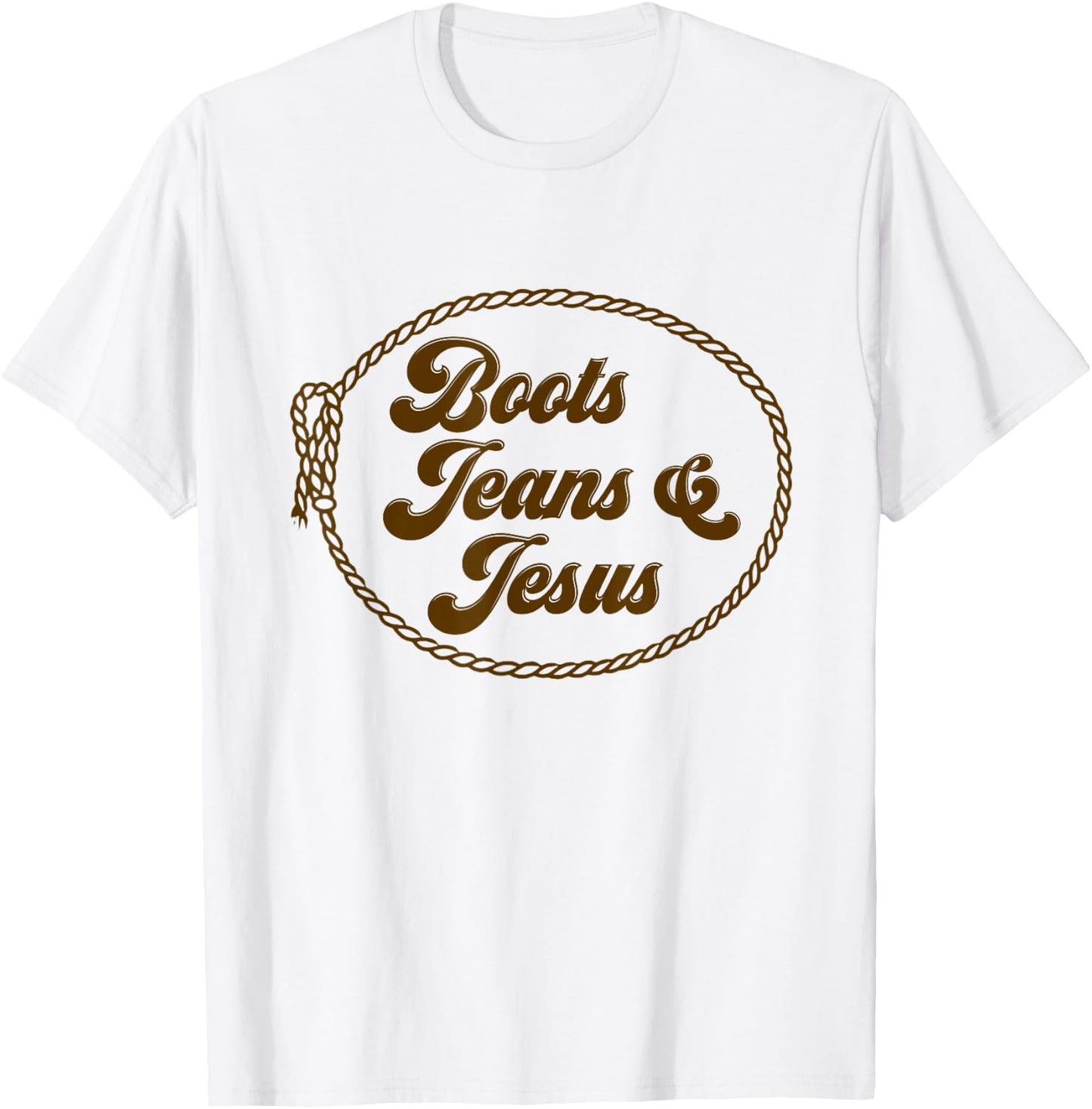 Cute Boots Jeans And Jesus Cowgirl Christian Country Western T-Shirt - T-Shirt | White