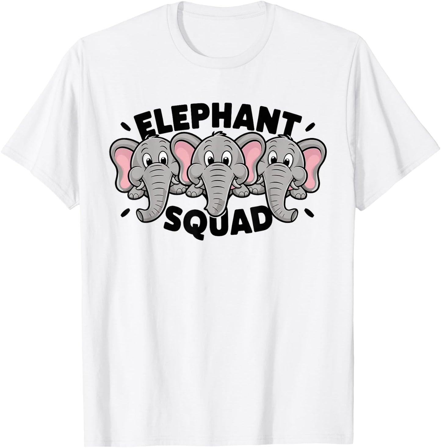 Elephant Squad for Elephant Lover Shirt Cool Elephant T-Shirt - T-Shirt | White