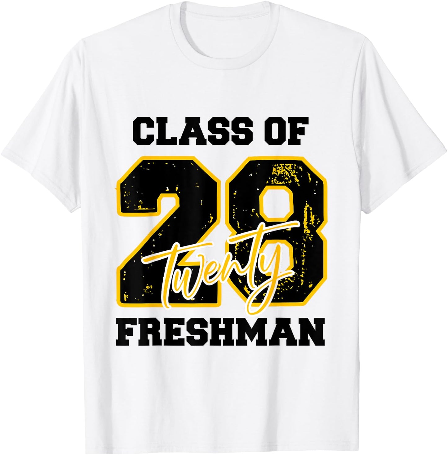 Class of 2028 Freshman High School Back To School 9th Grade T-Shirt - T-Shirt | White