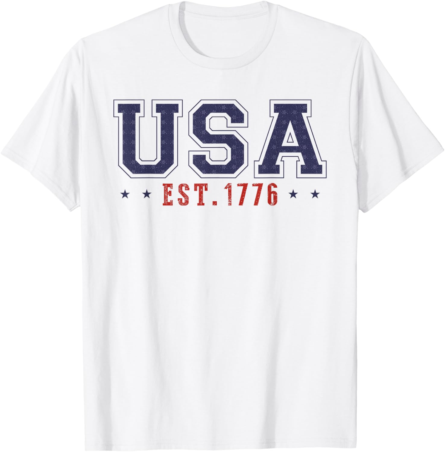 4th Of July Patriotic US Flag USA Est 1776 America Men women T-Shirt - T-Shirt | White