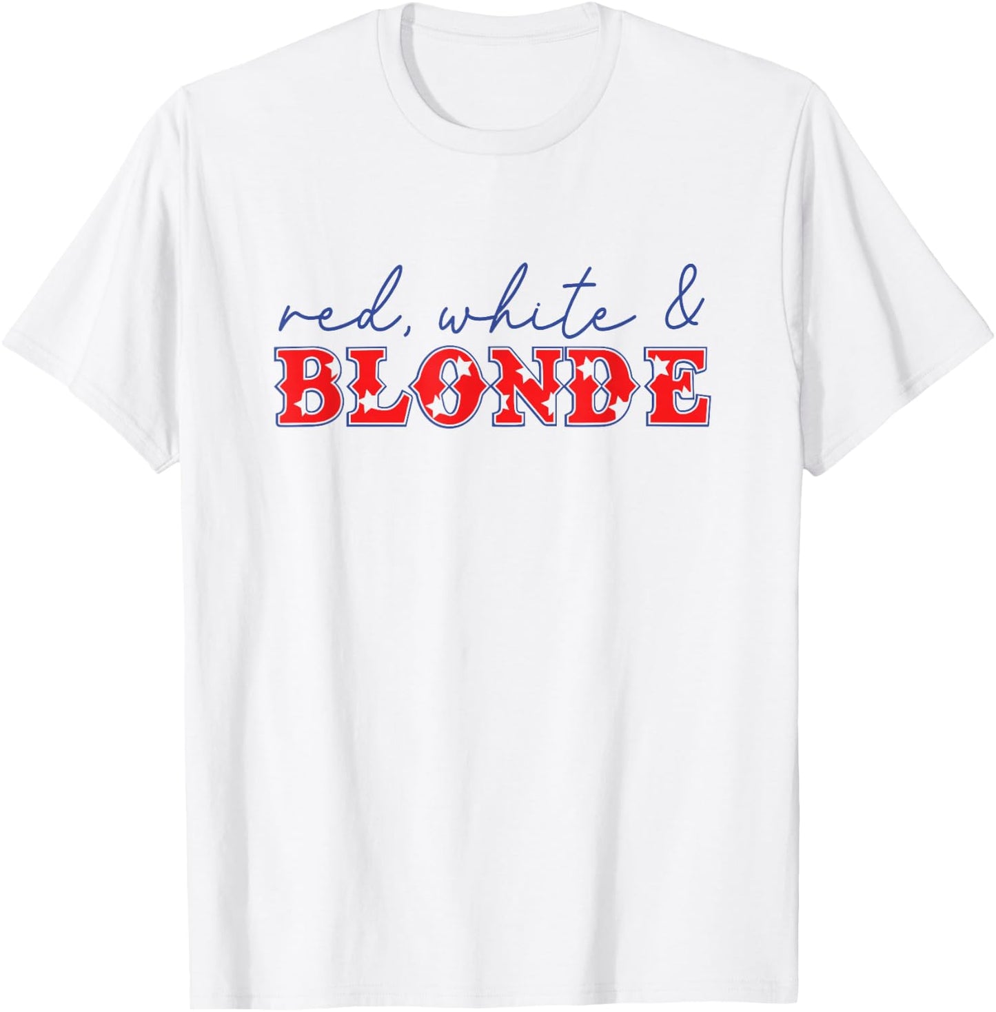red White and Blonde T-Shirt - T-Shirt | White
