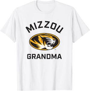 University of Missouri Mizzou Tigers Arched Grandma T-Shirt - T-Shirt | White