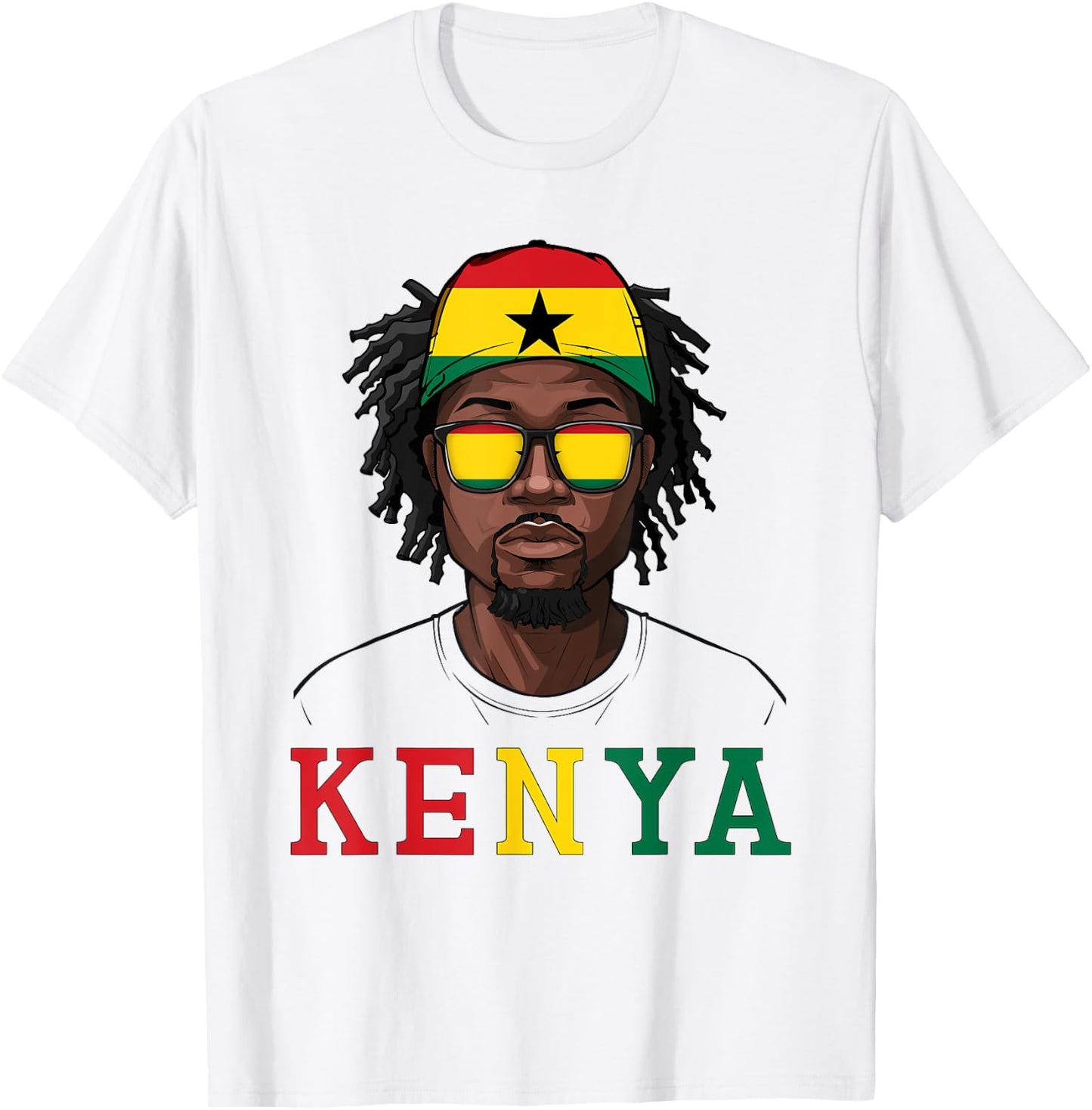 Kenyan Flag Souvenirs Man Uniform Country Kenya T-Shirt - T-Shirt | White