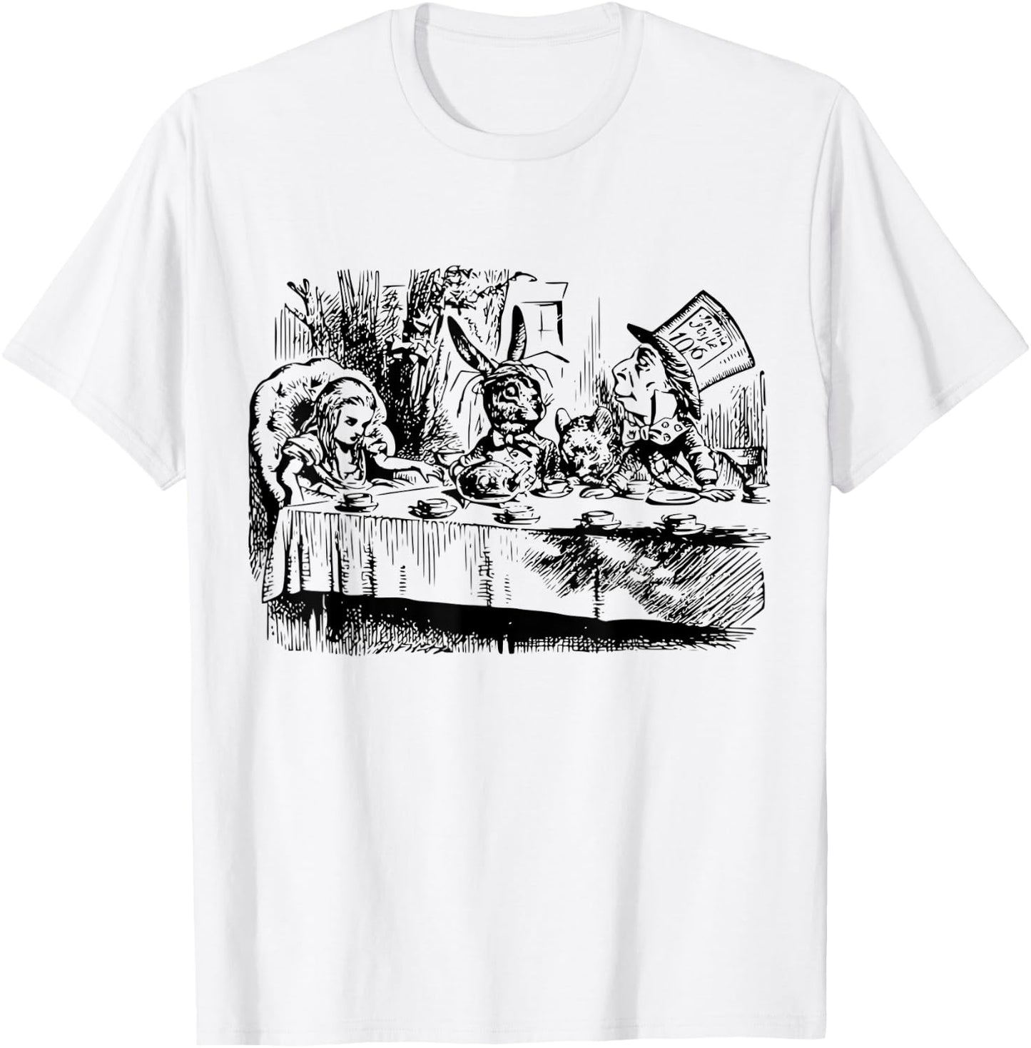 Alice in Wonderland White Rabbit Shirt Mad Hatter T-Shirt - T-Shirt | White