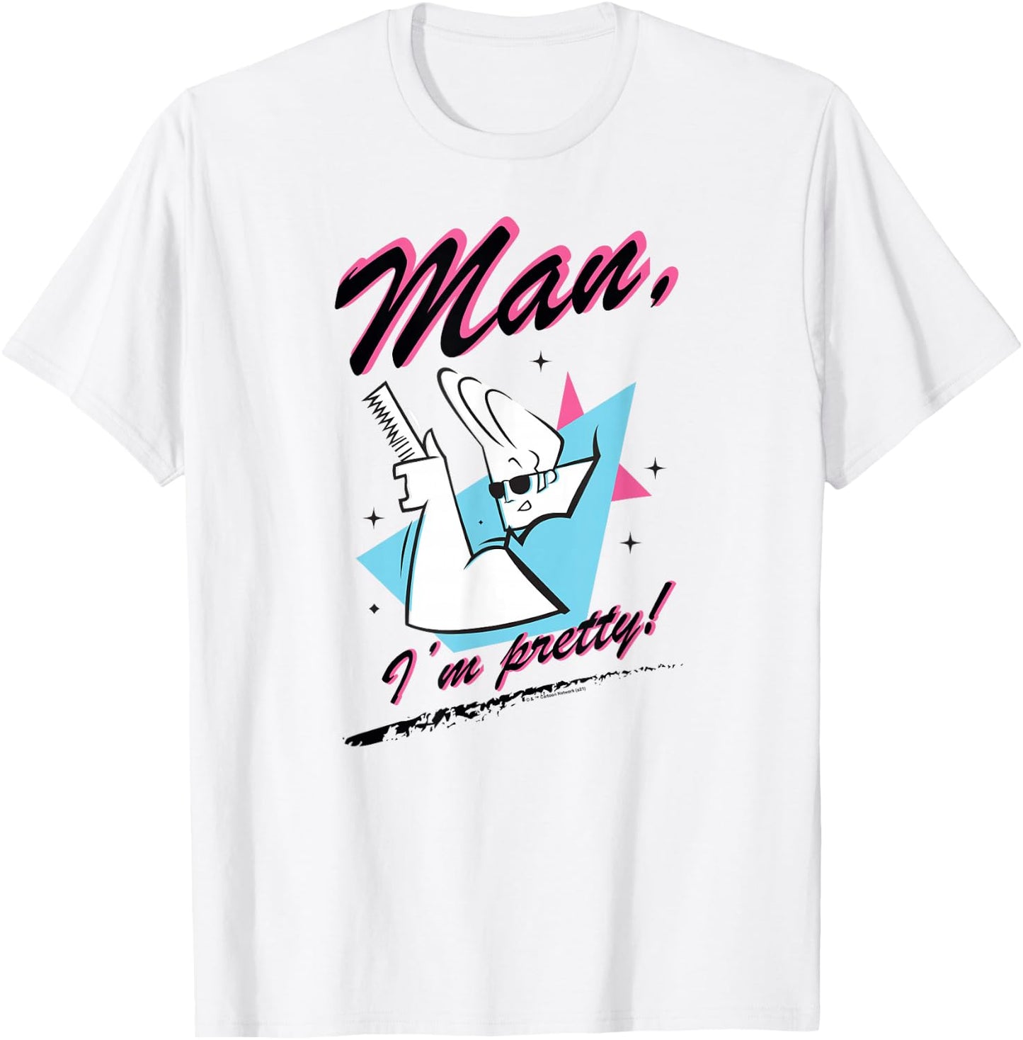 Johnny Bravo Man, I'm Pretty! T-Shirt - T-Shirt | White