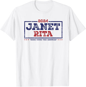 Janet and Rita 2024 Here Come The Grannies T-Shirt - T-Shirt | White
