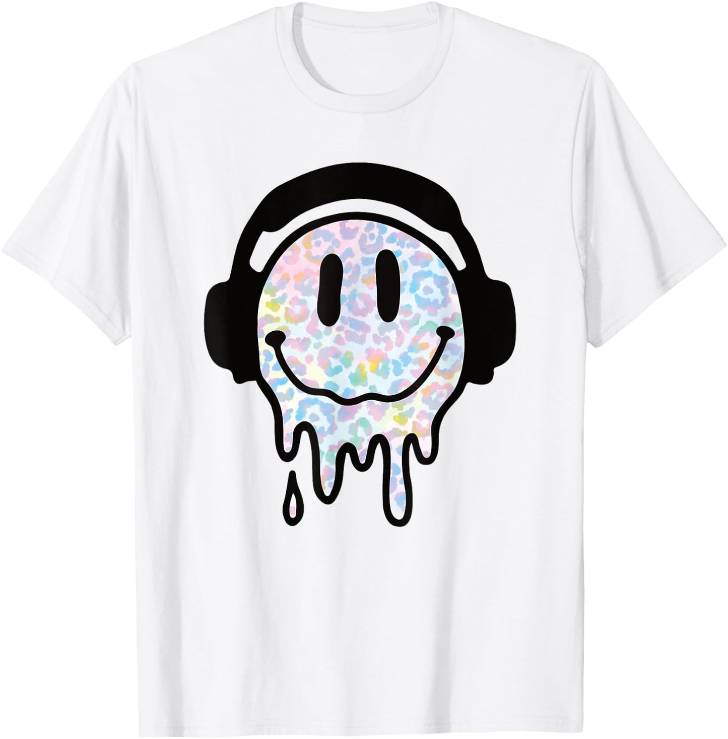 Melting Yellow Smile Funny Smiling Melted Dripping Face Cute T-Shirt - T-Shirt | White