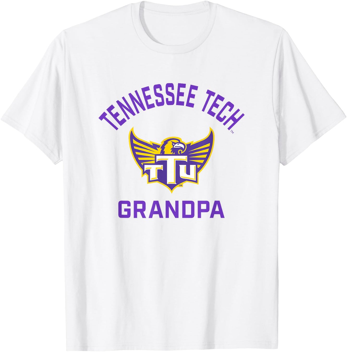 Tennessee Tech Golden Eagles Arched Grandpa T-Shirt - T-Shirt | White