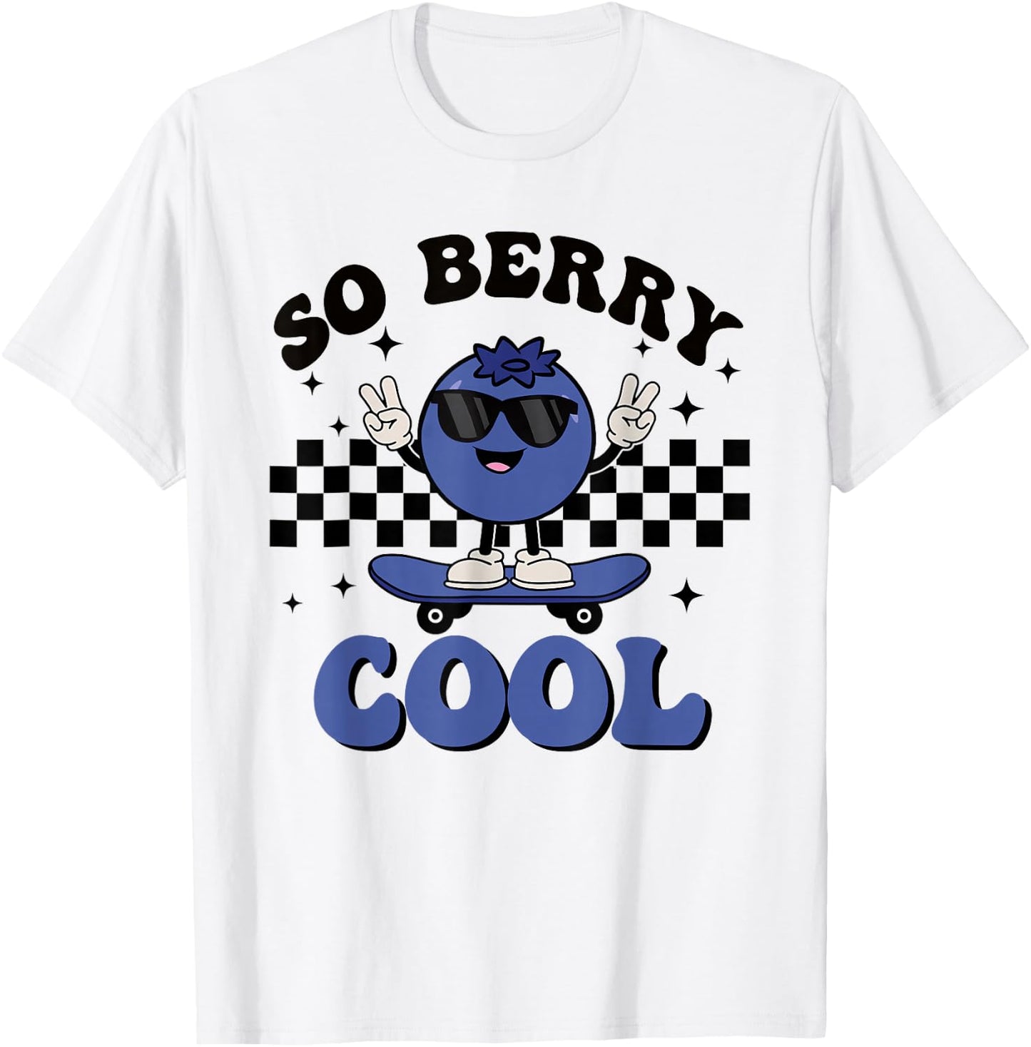 Groovy So Berry Cool Fruit Lover Blueberry Season For Kids T-Shirt - T-Shirt | White