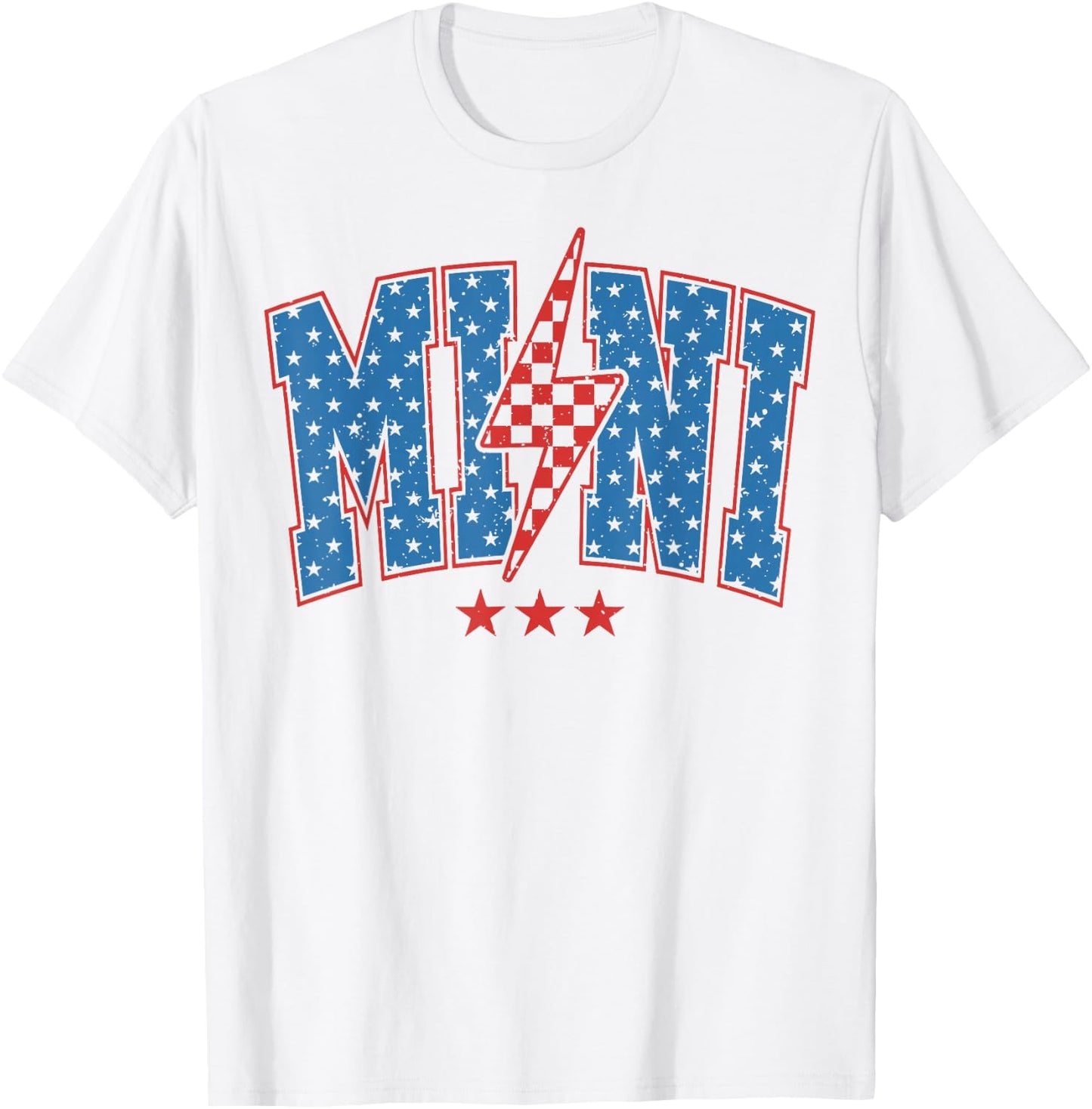 American Mama and Mini 4th of July , Mini lignting bolt T-Shirt - T-Shirt | White