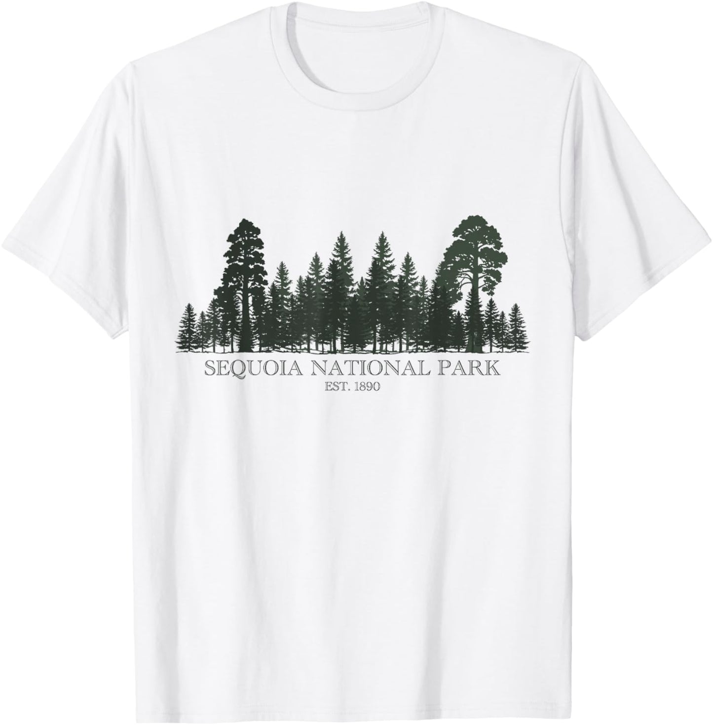 Sequoia National Park California Est. 1890 Vintage T-Shirt - T-Shirt | White