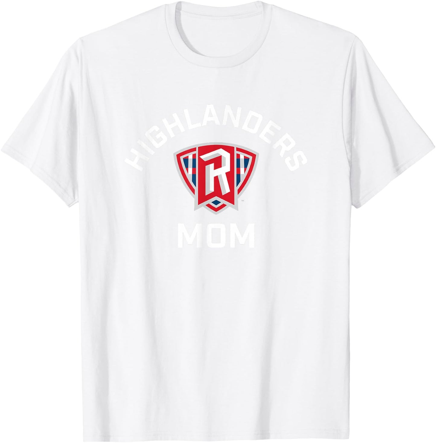 Radford University Highlanders Arched Mom T-Shirt - T-Shirt | White