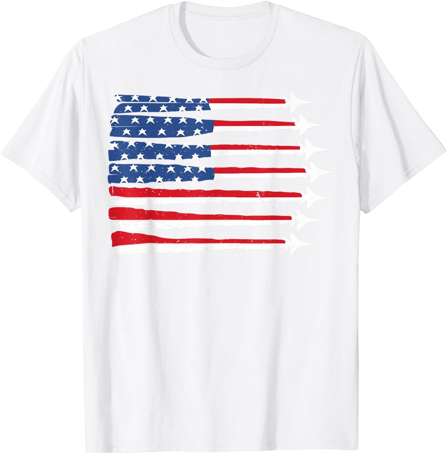 4th of July USA Flag Fighter Jet Patriotic Baby Boy Toddler T-Shirt - T-Shirt | White