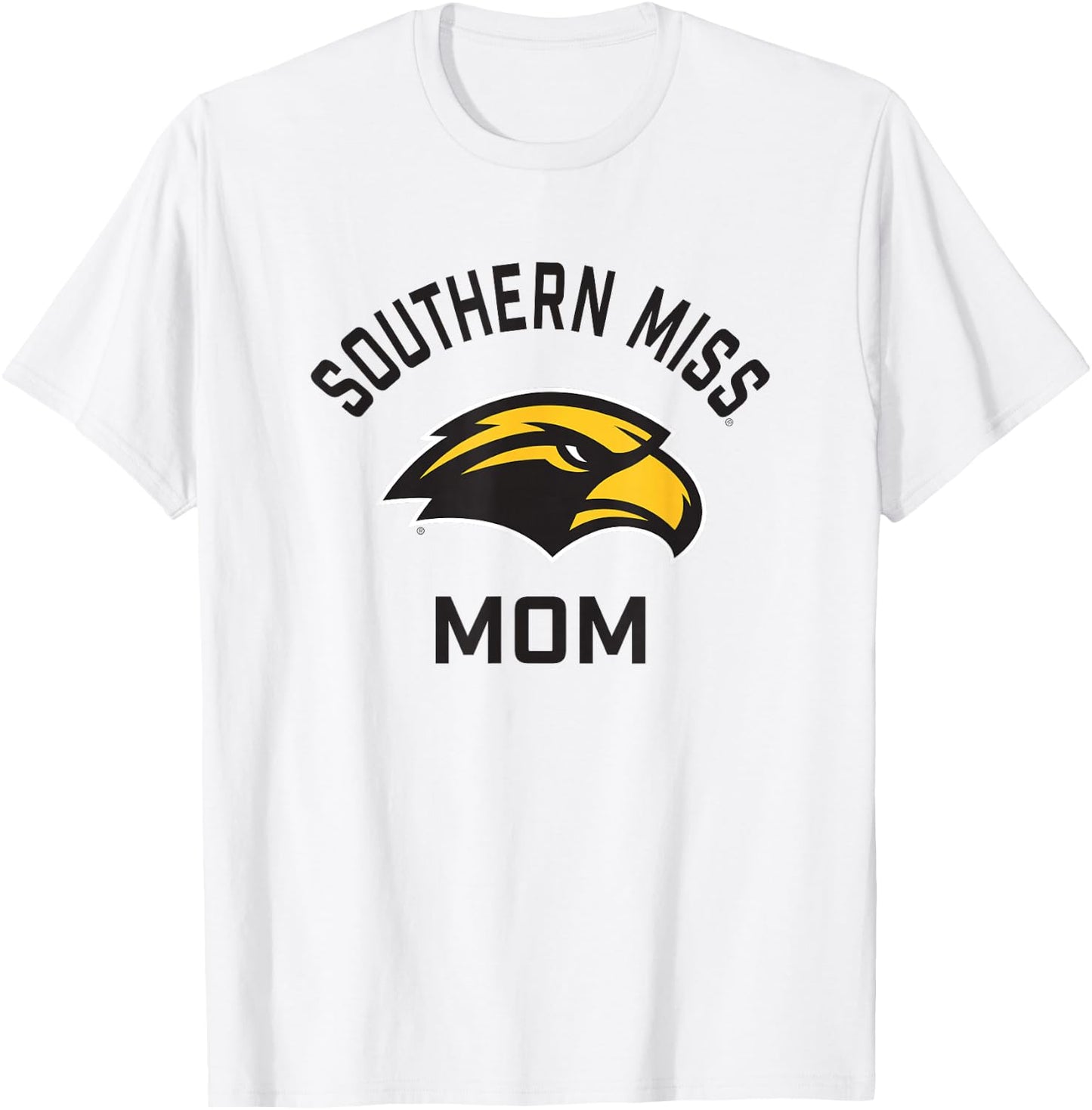 University of Southern Mississippi Golden Eagles Arched Mom T-Shirt - T-Shirt | White