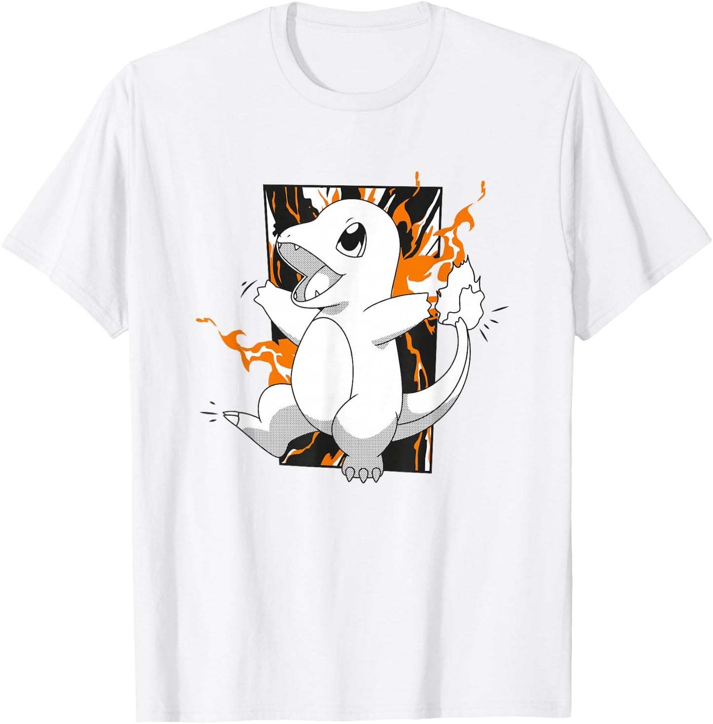 Pokémon Charmander Full Of Joy Fiery Shot Vintage T-Shirt - T-Shirt | White