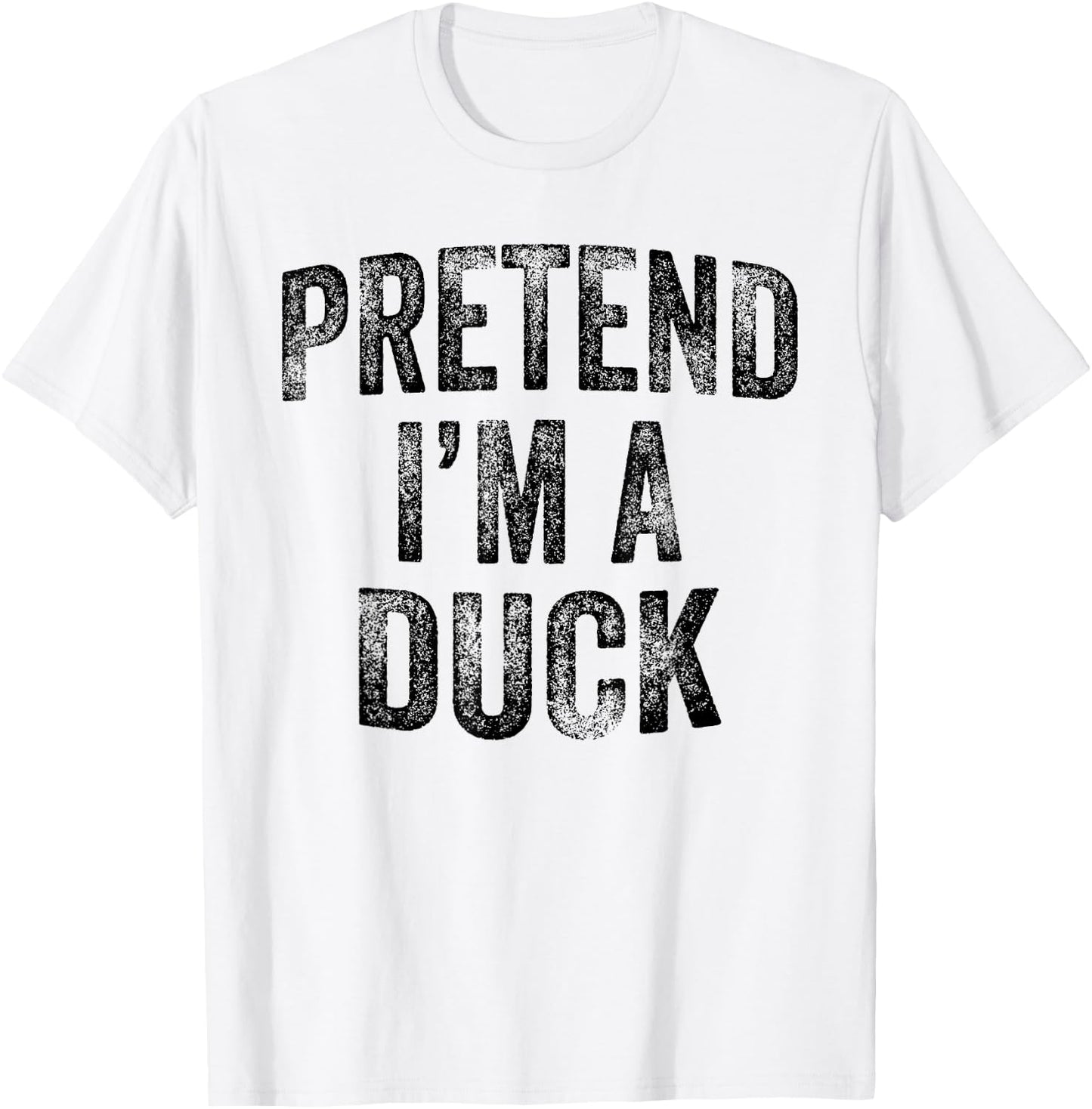 Pretend I'm A Duck Family Lazy Easy Halloween Party Costume T-Shirt - T-Shirt | White