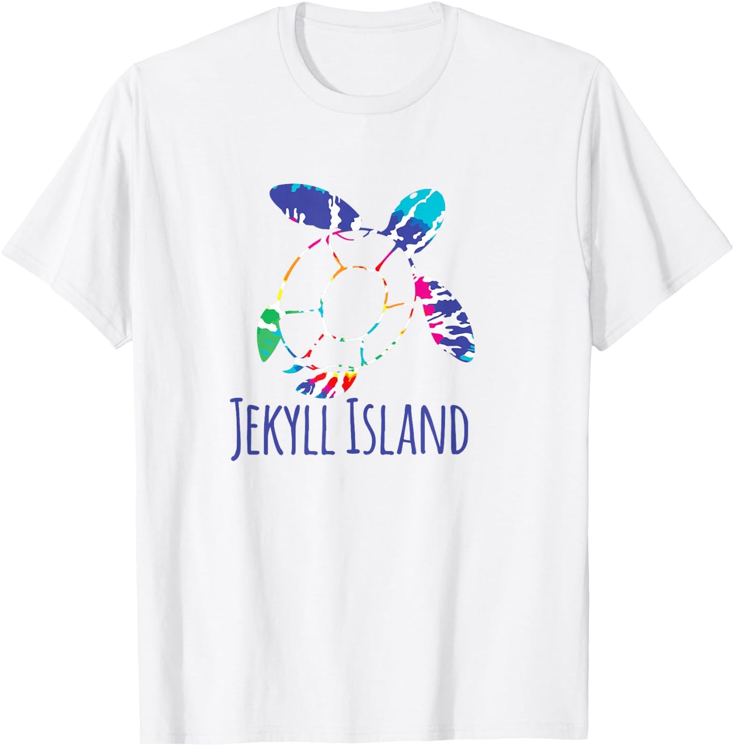 Jekyll Island Loggerhead Batik Tie Dye BOHO Coastal Turtle T-Shirt - T-Shirt | White