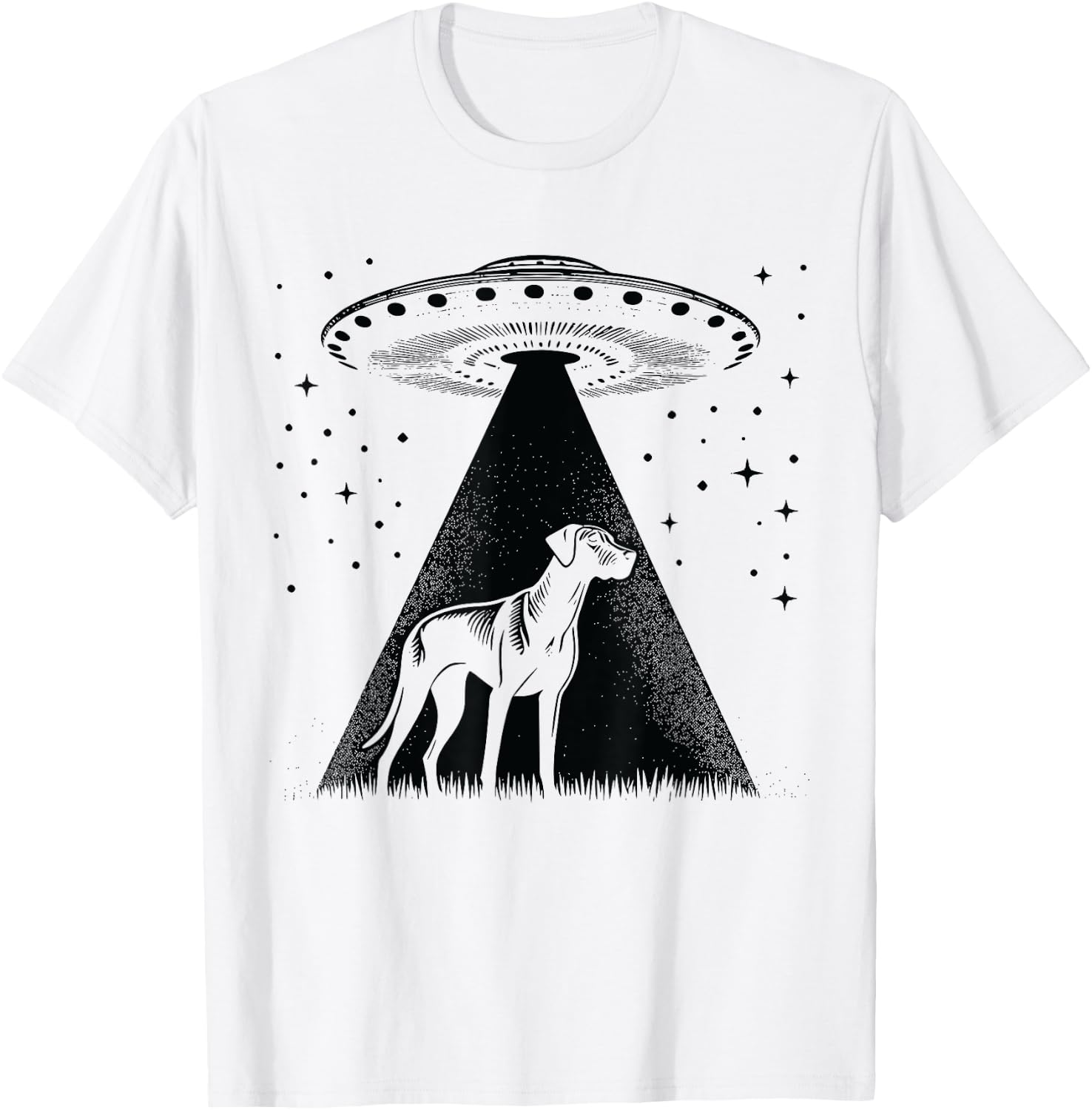 Rhodesian Ridgeback Mom Dad Dog - Funny Alien UFO T-Shirt - T-Shirt | White