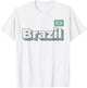 Vintage Retro Faded Brazil Flag Brasil Brazilian Pride T-Shirt - T-Shirt | White