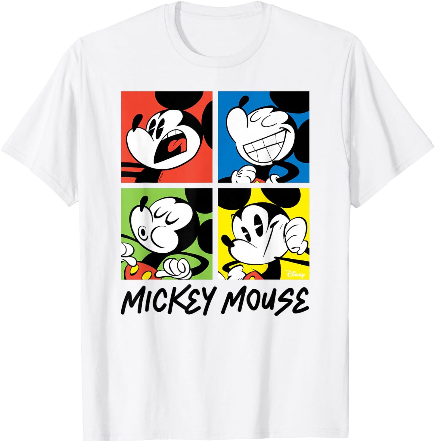 Mickey - Mickey Colorblock Grid T-Shirt - T-Shirt | White