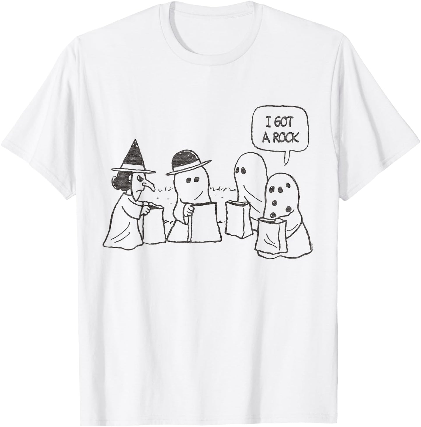 Peanuts Halloween Charlie Brown I got a Rock T-Shirt - T-Shirt | White