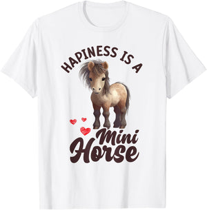 Miniature Horse Mini Horse Pet Tiny Horse Lover Pony T-Shirt - T-Shirt | White