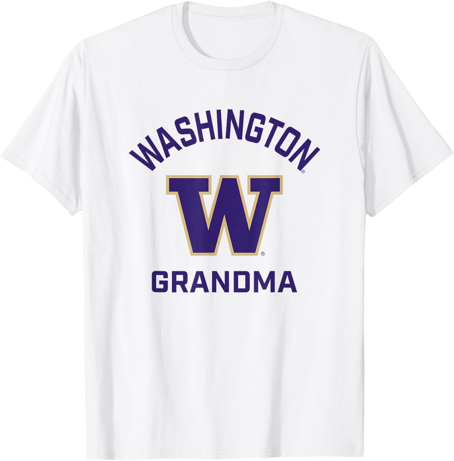 University of Washington Huskies Arched Grandma T-Shirt - T-Shirt | White