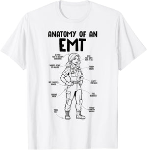 EMT Anatomy Funny EMT Girls T-Shirt - T-Shirt | White