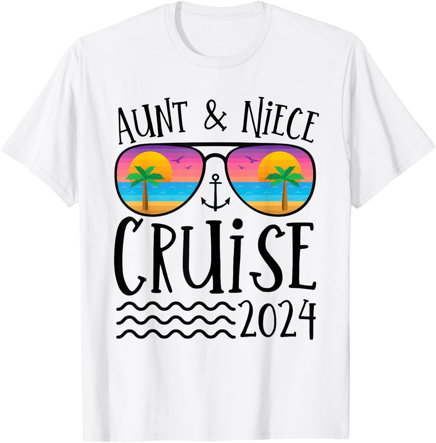 Aunt Niece Cruise Trip 2024 Summer Vacation Matching Family T-Shirt - T-Shirt | White