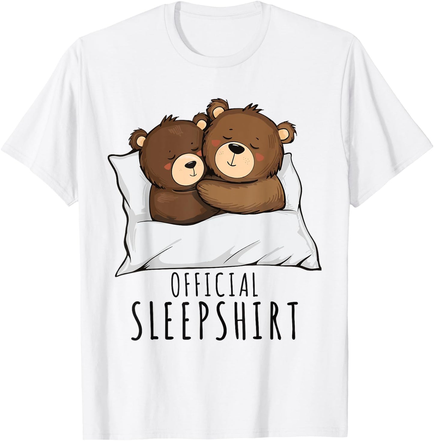 Bears Couples Pajama Bear Official Sleepshirt T-Shirt - T-Shirt | White