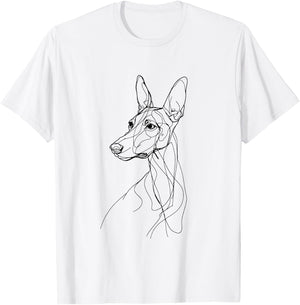 Xoloitzcuintli Xolo Dog Line Art Minimalist Mom Dad T-Shirt - T-Shirt | White