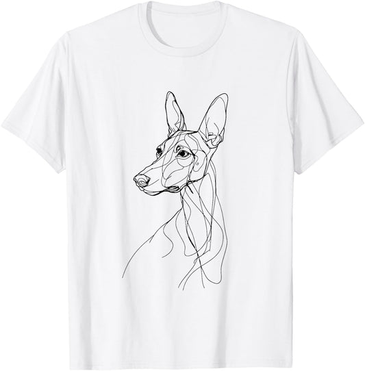 Xoloitzcuintli Xolo Dog Line Art Minimalist Mom Dad T-Shirt - T-Shirt | White