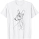 Xoloitzcuintli Xolo Dog Line Art Minimalist Mom Dad T-Shirt - T-Shirt | White