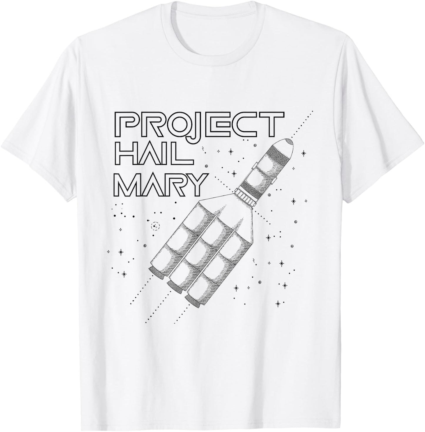 Project Hail Mary Space Rocket Ship T-Shirt - T-Shirt | White