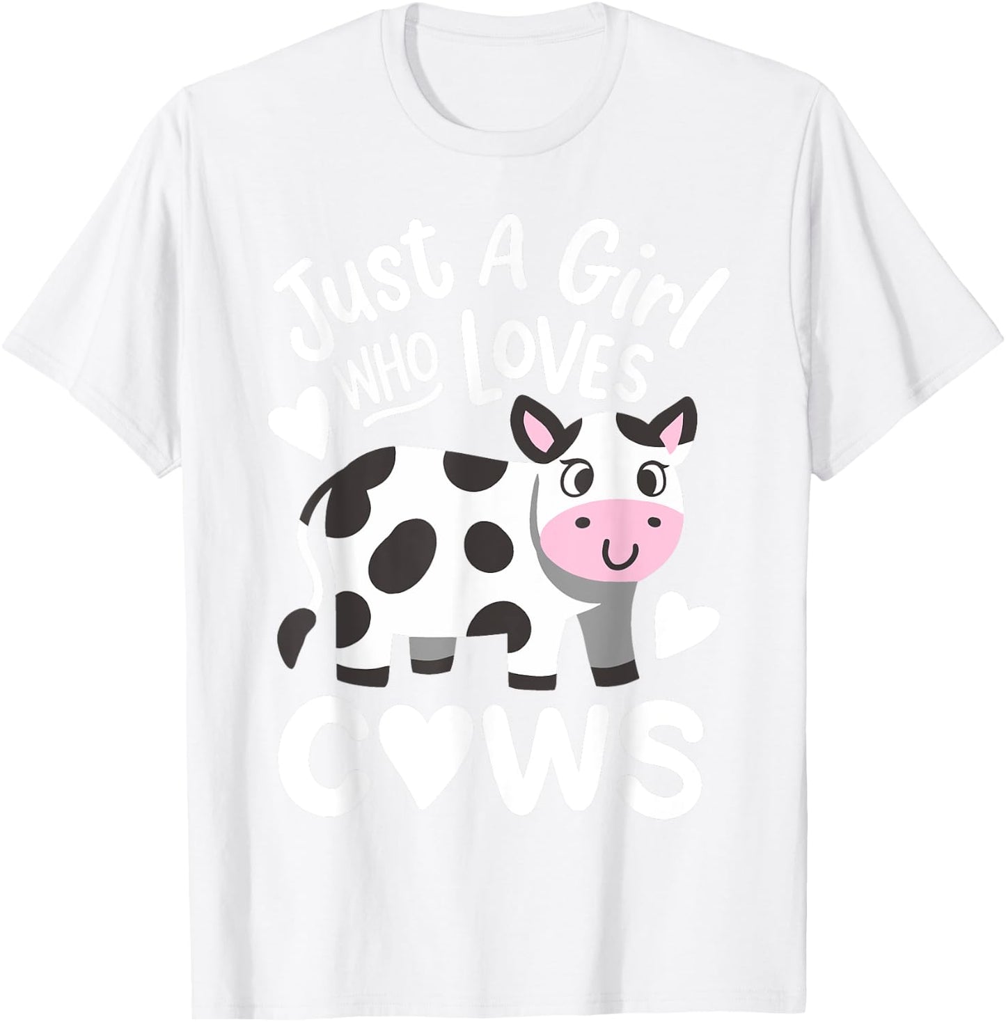 Cow Just a Girl Who Loves Cows T-Shirt - T-Shirt | White