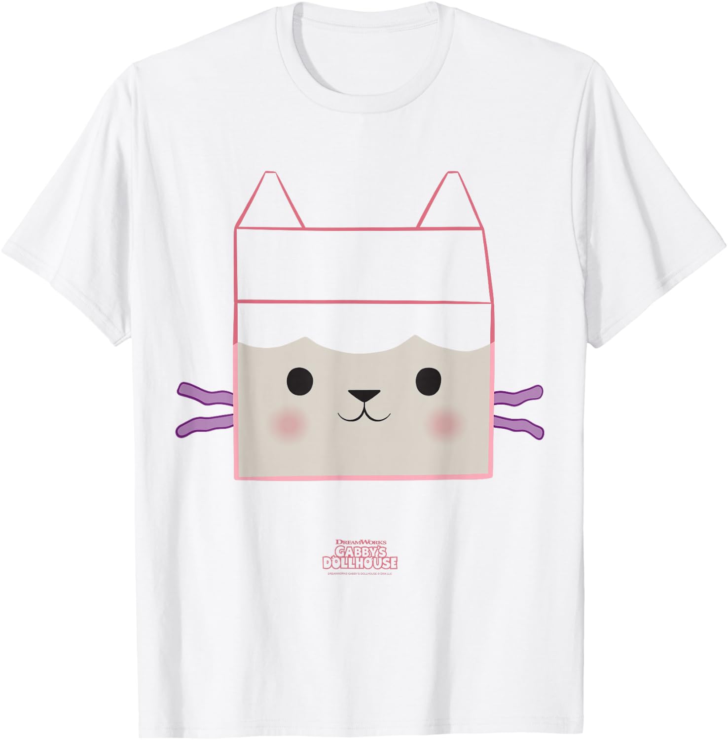 DreamWorks Gabby's Dollhouse Baby Box Big Face Halloween T-Shirt - T-Shirt | White