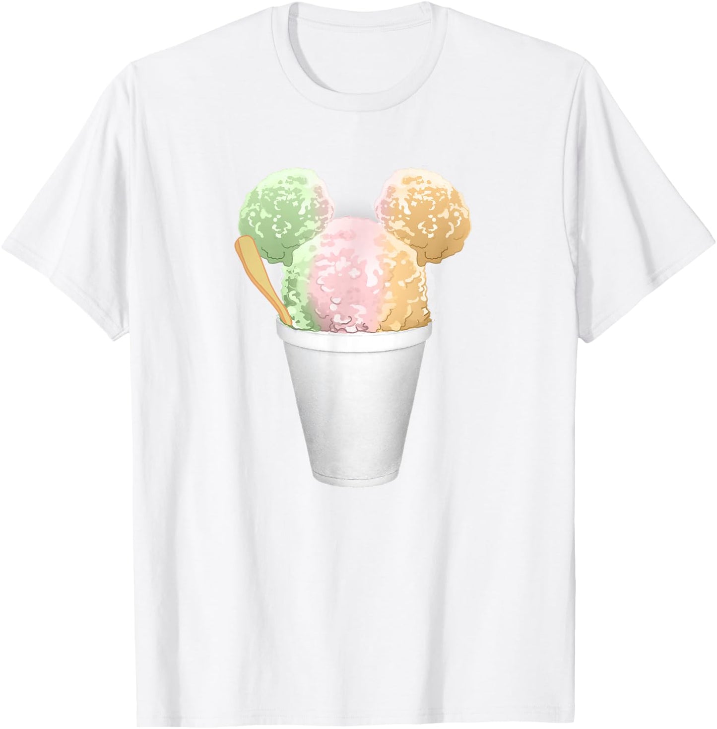 Disney Mickey and Friends Shaved Ice Mickey Ears T-Shirt - T-Shirt | White